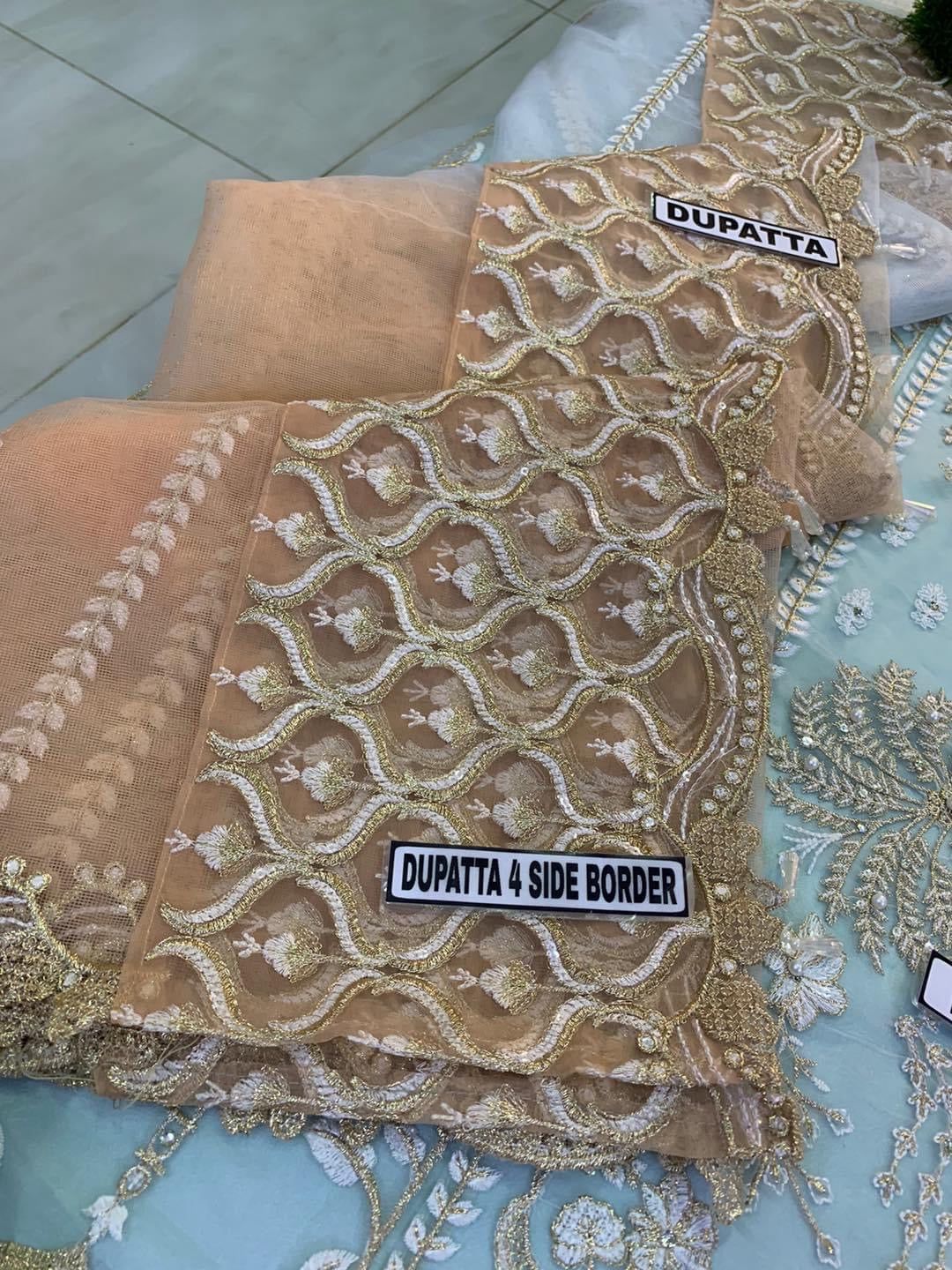 Agha noor Pure Organza Dress Party Wear 2025