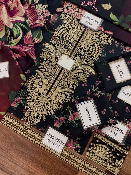 Jazmin Wz 218 Premium Pure Lawn WIth Voiel Duppata 2025