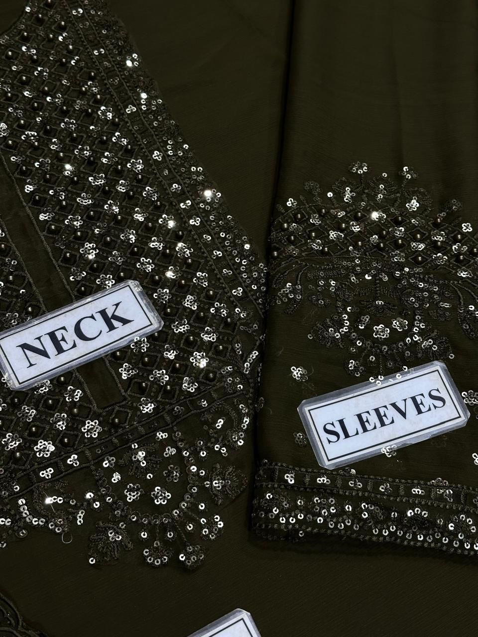 Baroque Wz-25 Semi Pure Chiffon Dress With Organza Duppata 2025