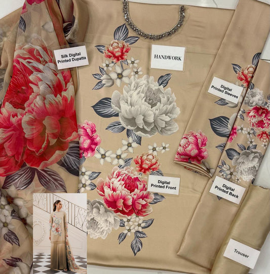 Lulusar Wz-041 Most Demanding Edition 3Pcs Shamoz Silk Dress 2025