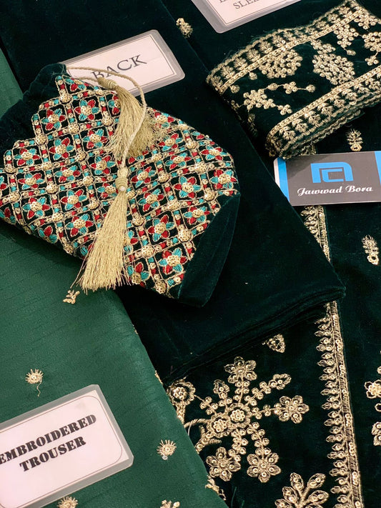 Jazmine Chandni Velvet With Organza Duppata Most Hot Demanded Dress 2025