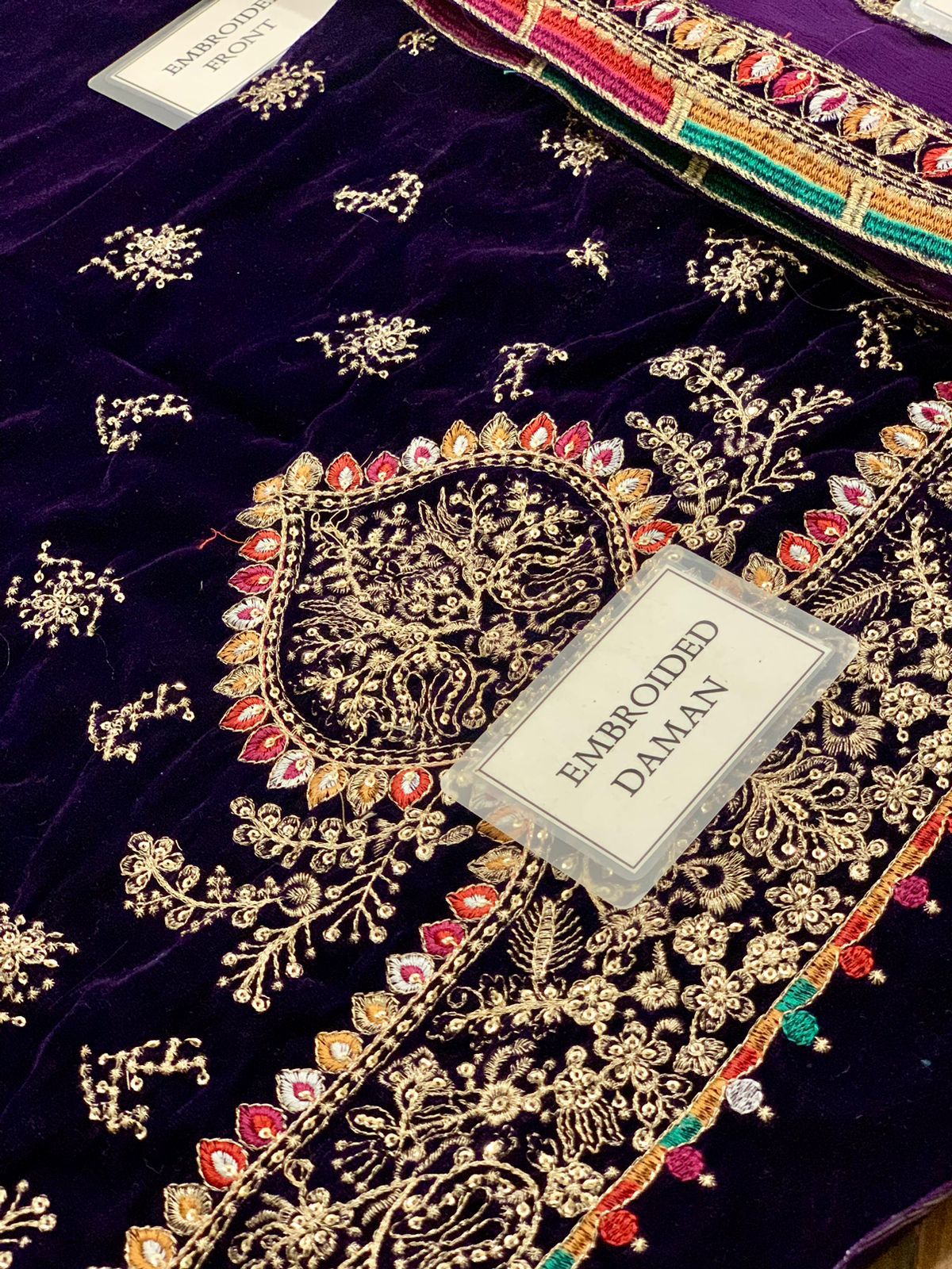 Jazmin Chandni Wz-06 Navy Beautiful Velvet Dress 2025