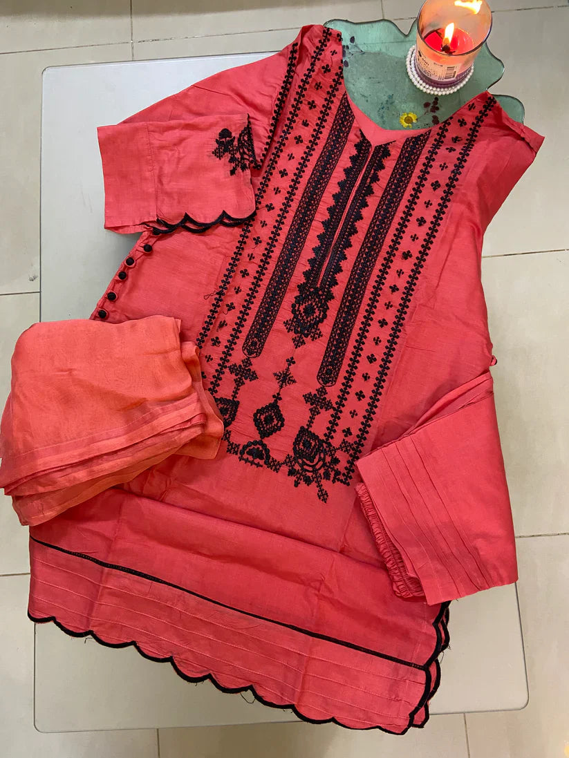 Wearza Wz 04 100% Cotton Lawn 3Pcs Dress Ready To Wear 25