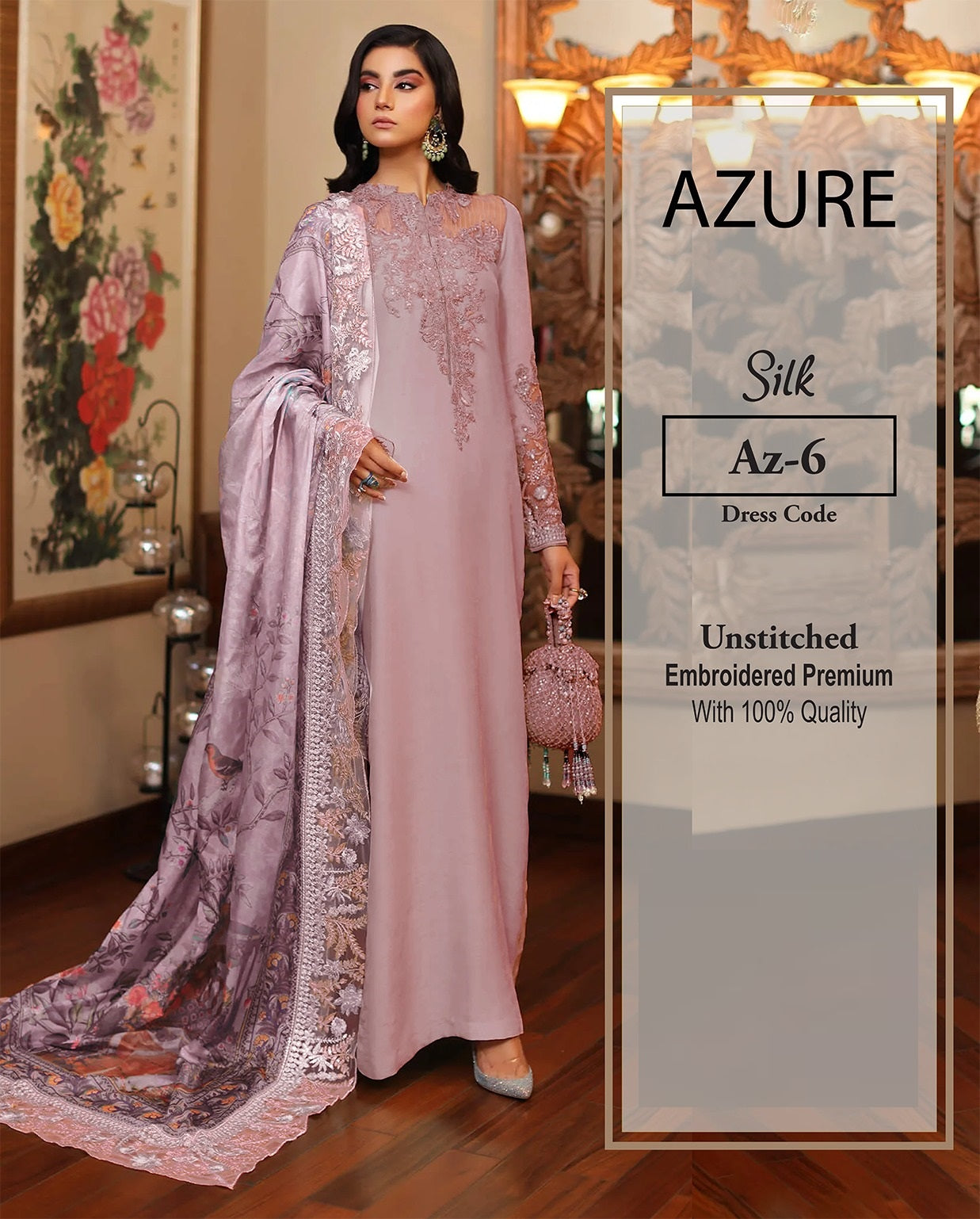 Azure Wz-020 Pure Charmuse Silk Formal Dress Party Wear 2025