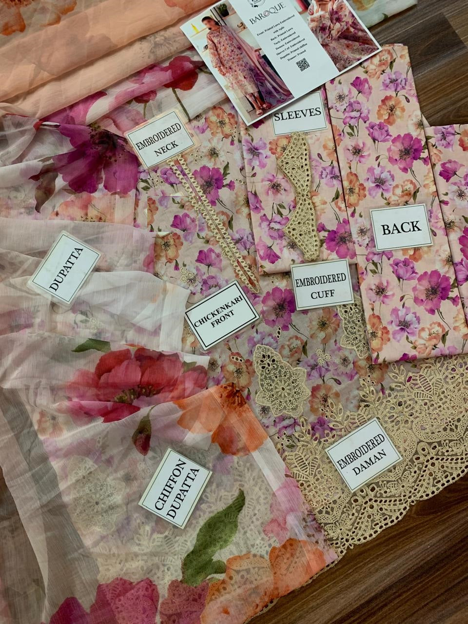 Baroque Premium Pure Lawn Dress Demanding Design 2025