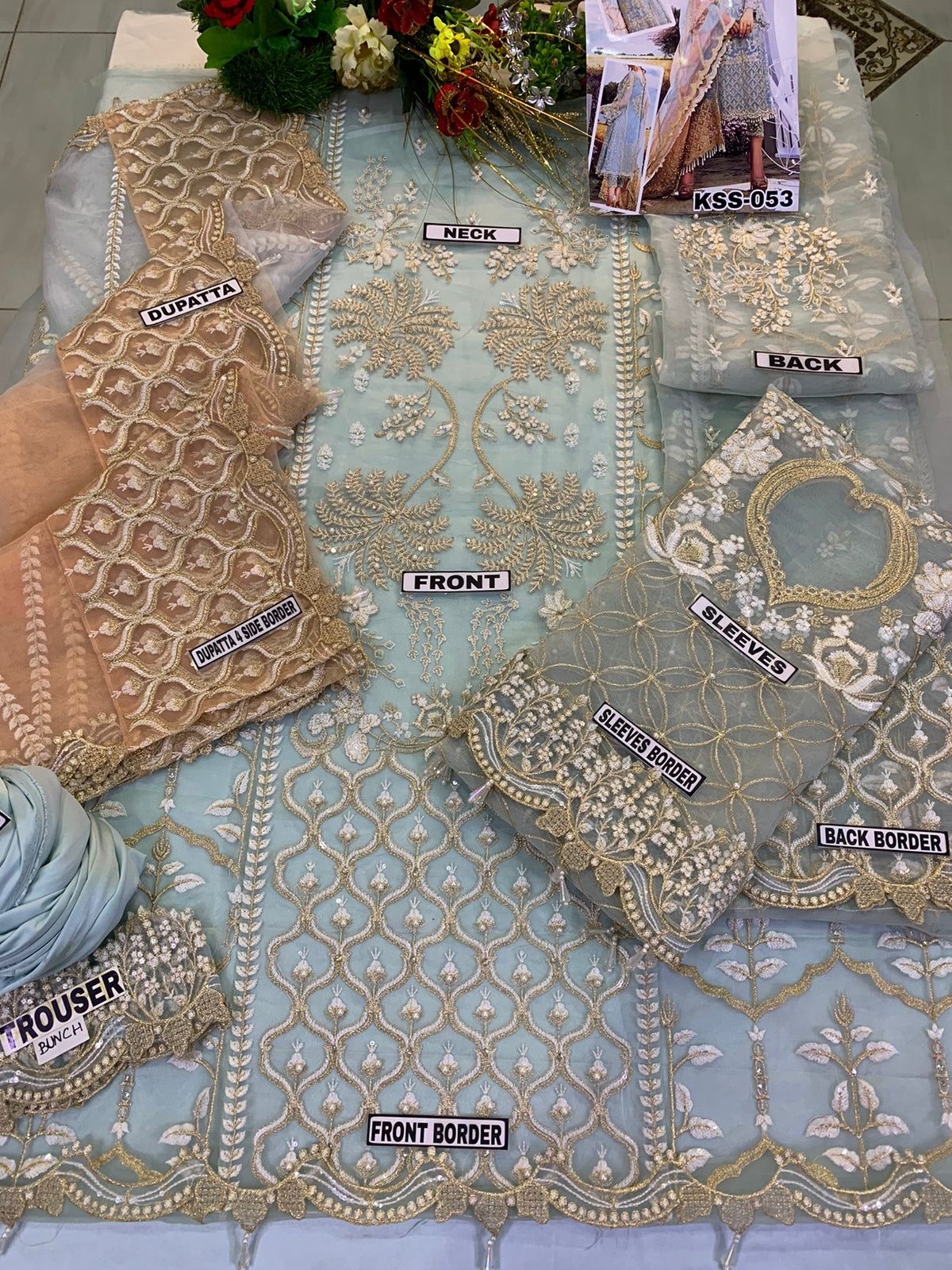 Agha noor Pure Organza Dress Party Wear 2025