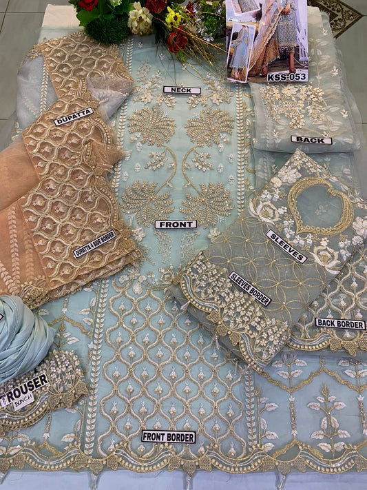 Agha noor Pure Organza Dress Party Wear 2025