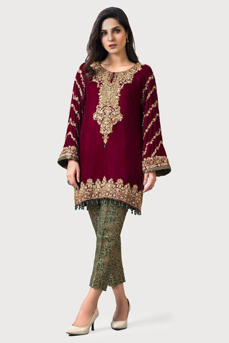 Aisha Imran Luxury Velvet Pakistani Dress Party Wear Winter 2025