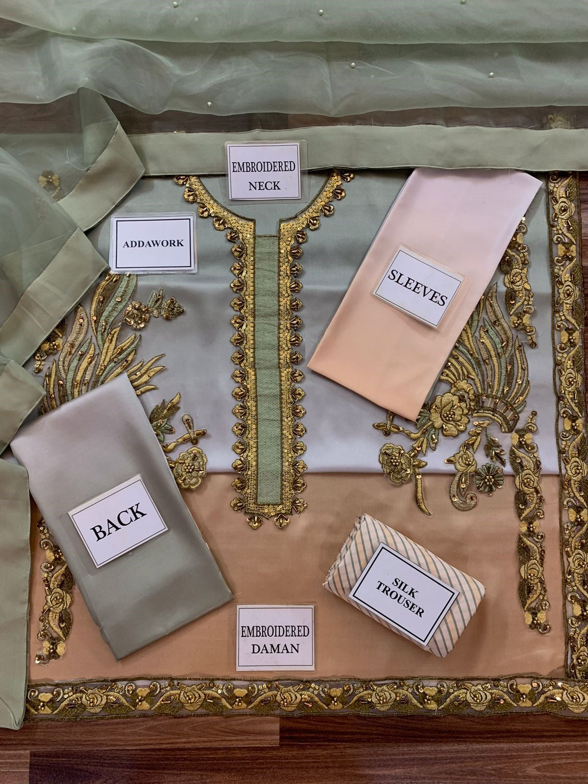 Peacock Formal Charmuse Silk Tie & Die Dress Party Wear 2025