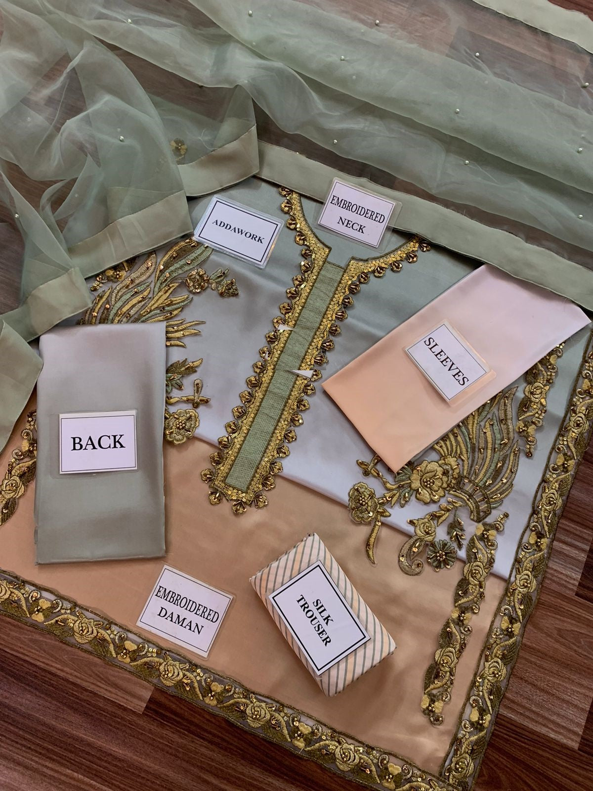 Peacock Formal Charmuse Silk Tie & Die Dress Party Wear 2025