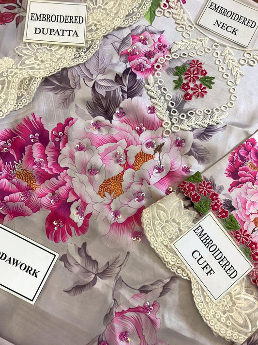 Zara Shahjahan Wz-172 Fully Silk Dress Party Wear 2025