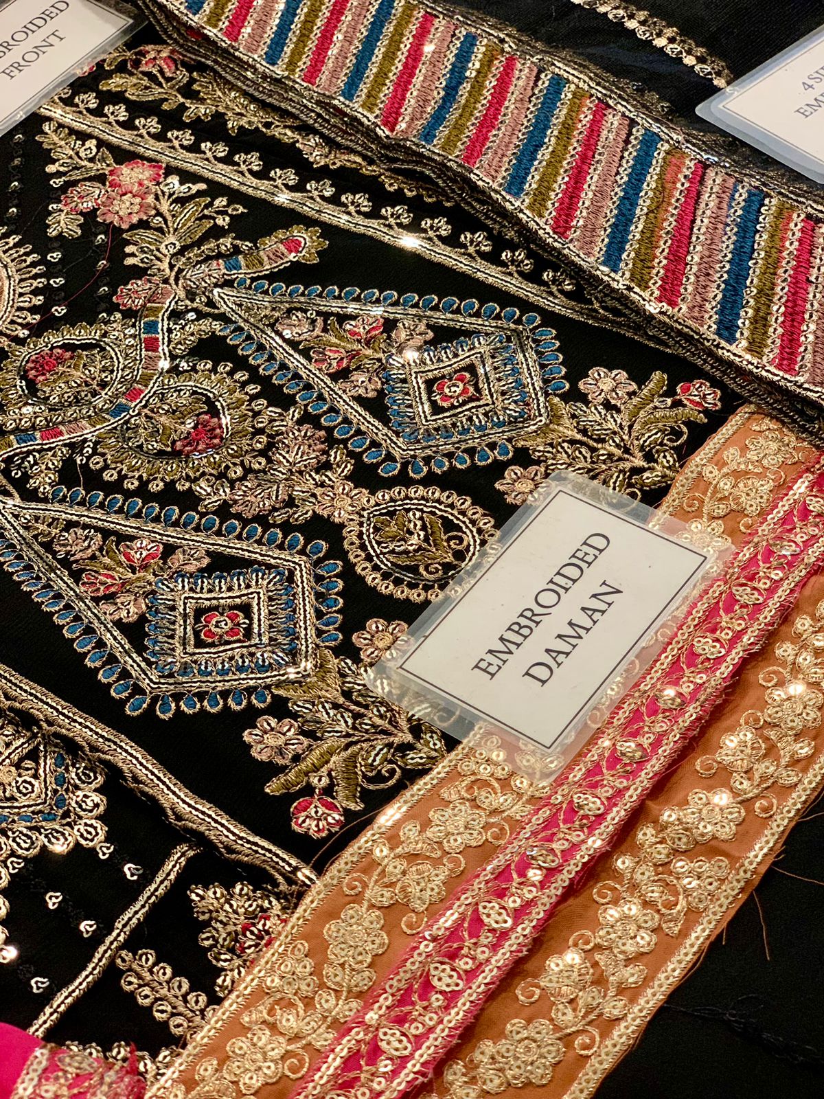 Adan Libas Black Beauty Chiffon Design Dress 2025