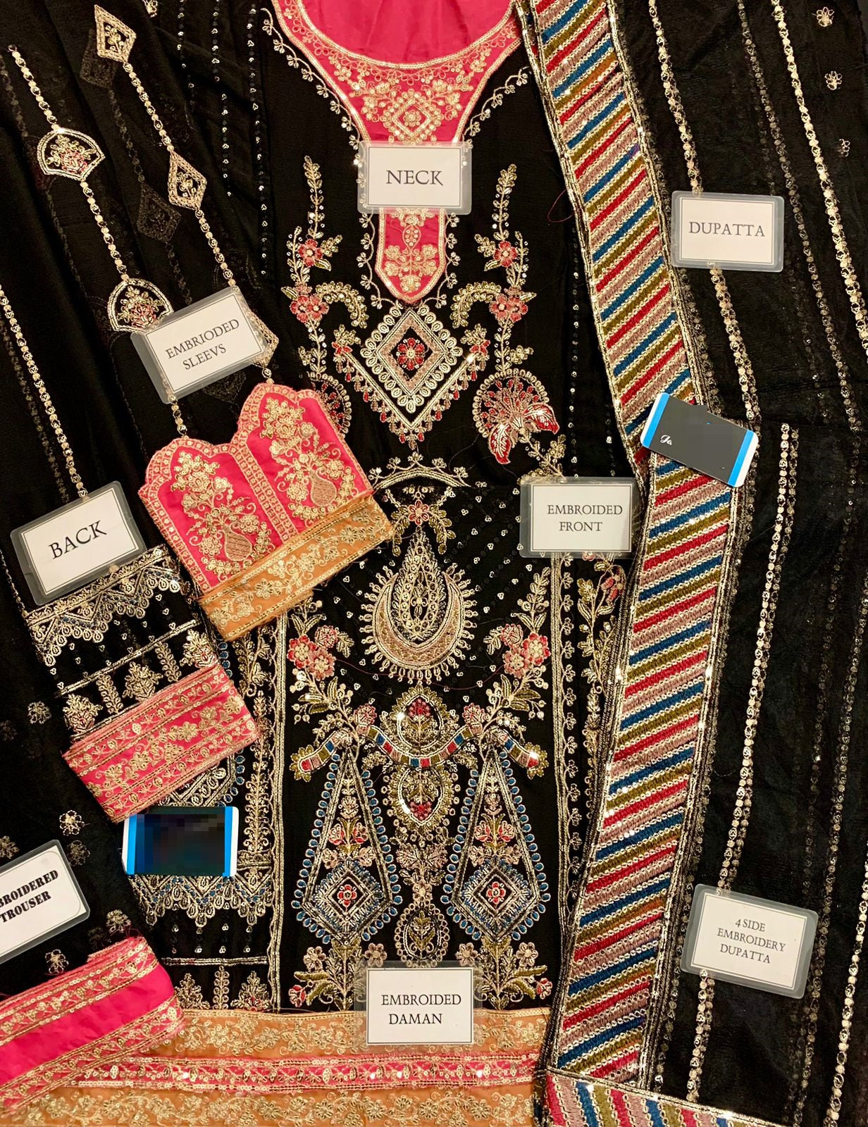 Adan Libas Black Beauty Chiffon Design Dress 2025