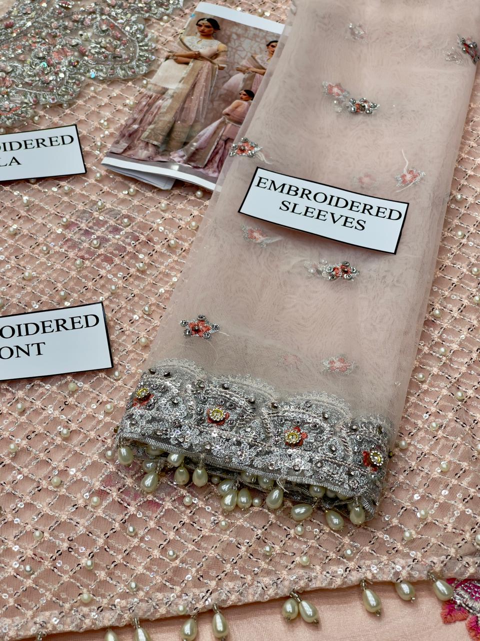 Faizan Saqlain Bridal Soft Net Wedding Lehnga/Garara 2025