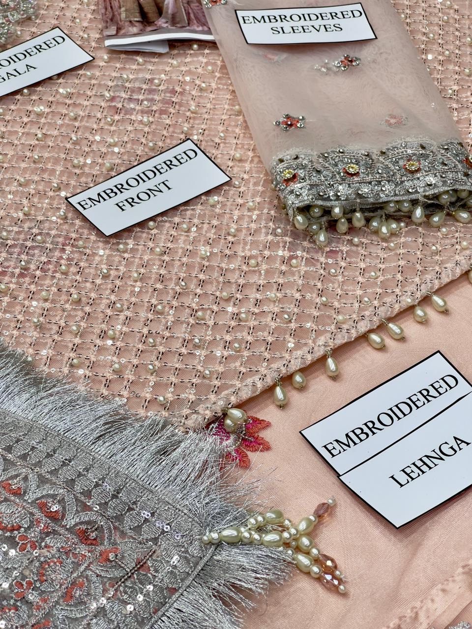 Faizan Saqlain Bridal Soft Net Wedding Lehnga/Garara 2025