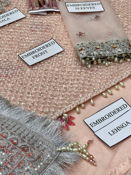 Faizan Saqlain Bridal Soft Net Wedding Lehnga/Garara 2025