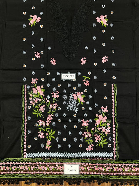 Sobia Nazir Wz-Sn-12 Black Beauty 100% Soft Cotton WIth Organza Duppata 2025