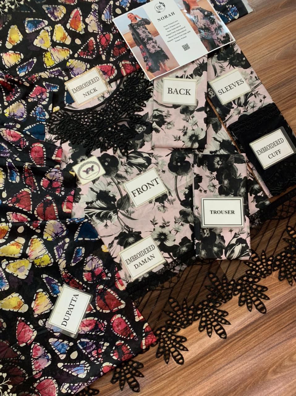 Norah Premium Lawn Dress With Voil Duppata 2025