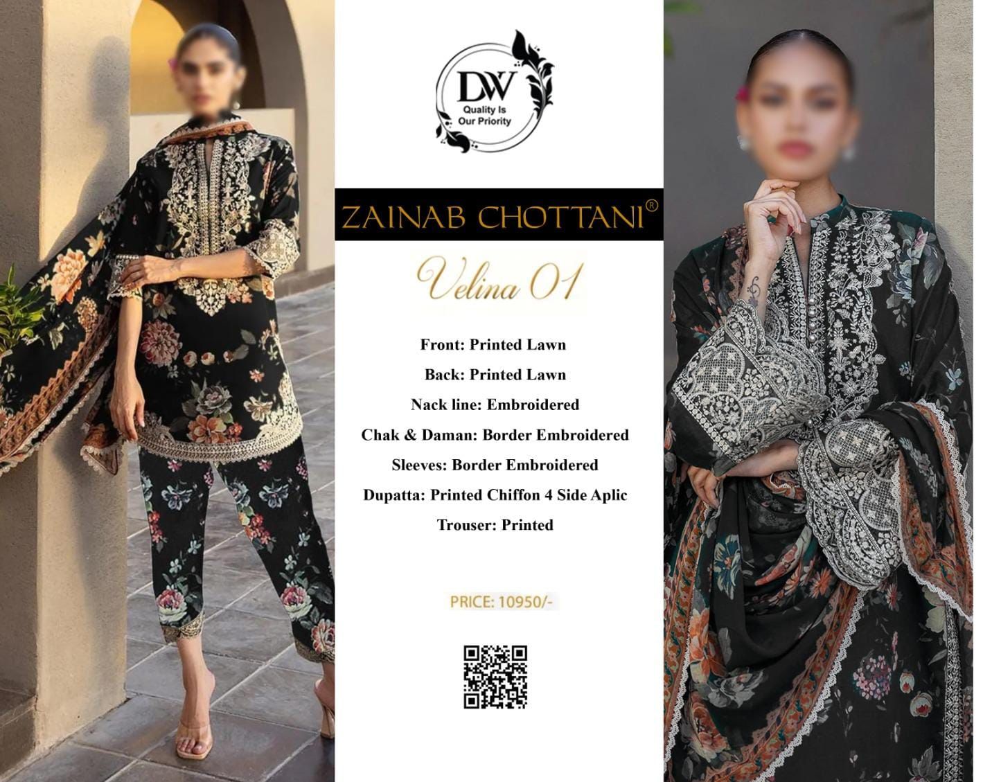Zainab Chotani Wz 201 Luxury Lawn Dress 2025