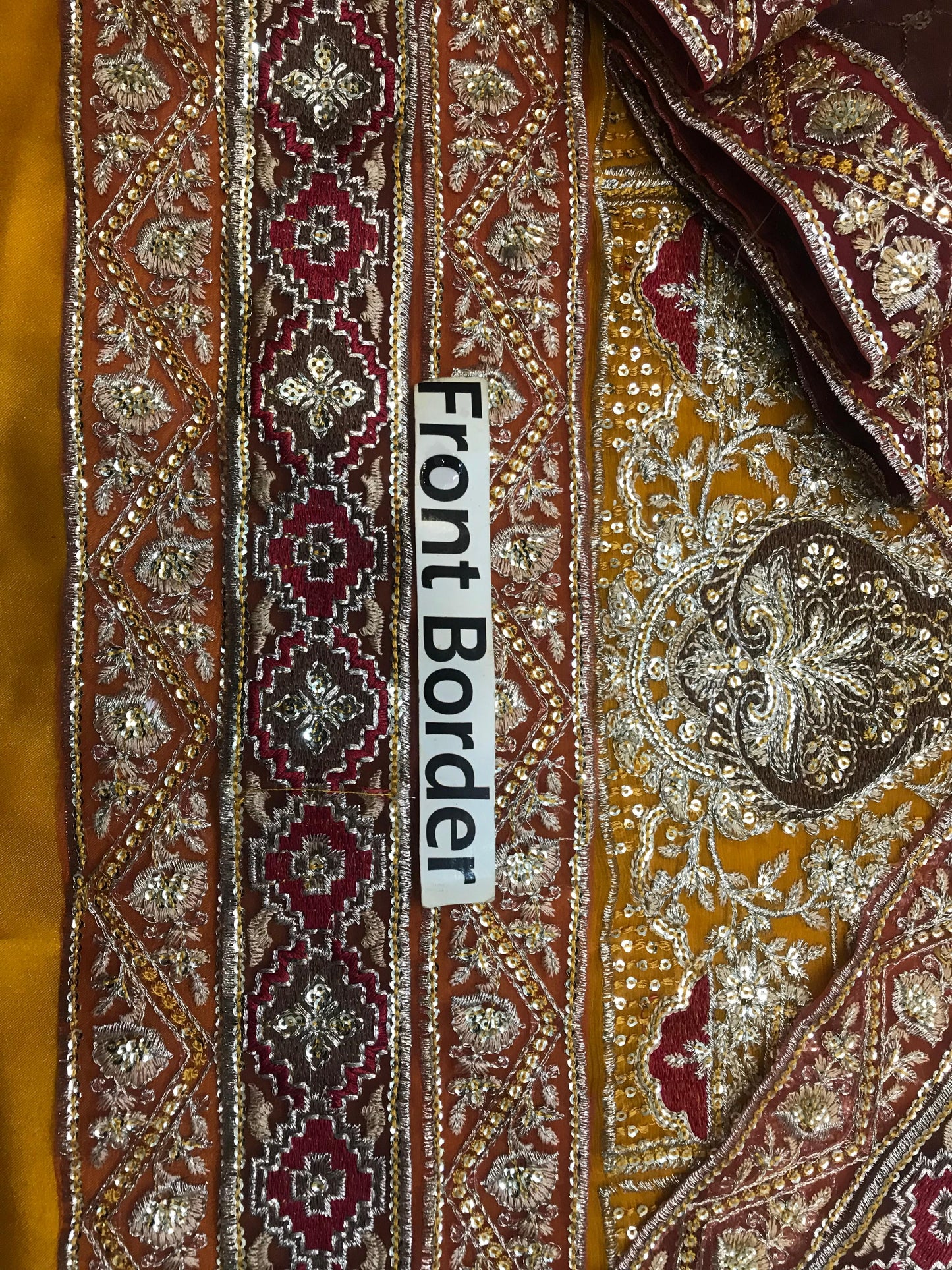 Adan Libas Wz 201 Yellow Chiffon Emb Dress 2025