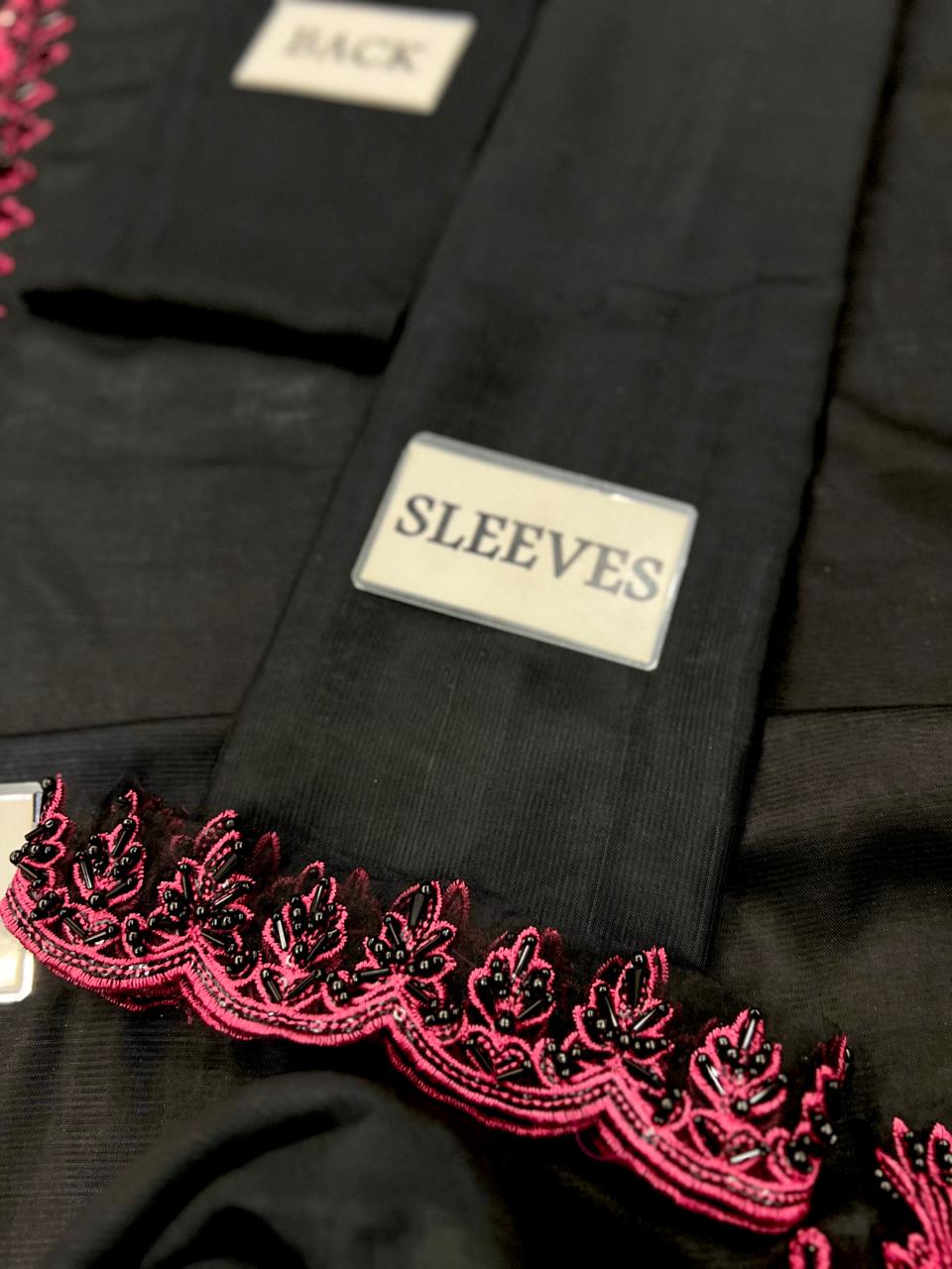 Ruby Black Red Wz-234 Raw Silk Dress 2025