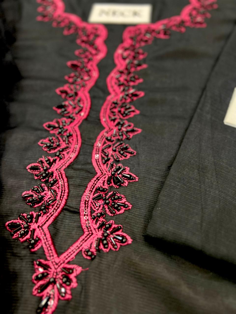 Ruby Black Red Wz-234 Raw Silk Dress 2025