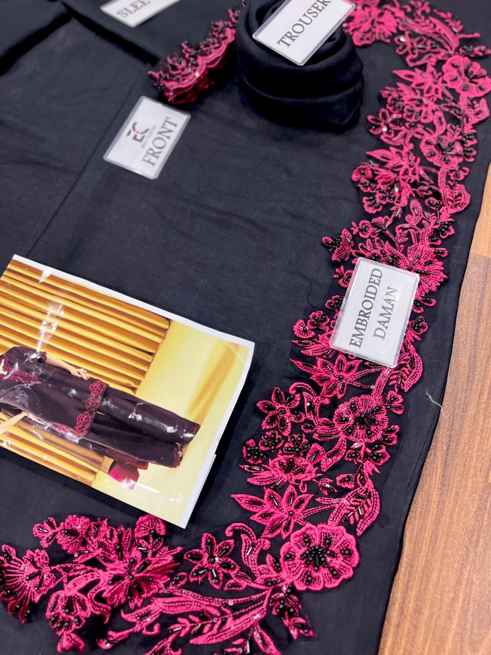 Ruby Black Red Wz-234 Raw Silk Dress 2025