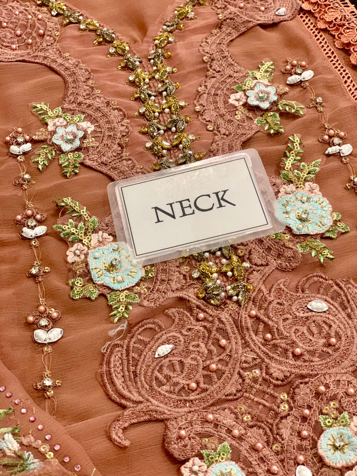 Maria b Wz-095 Tea Pink Chiffon Dress With Silk Duppata Formal & Wedding 2025