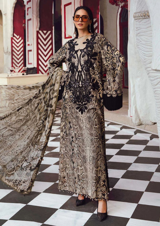 Maria b M Print Wz-201 Latest Digital Luxury Swiss Lawn Dress 2025