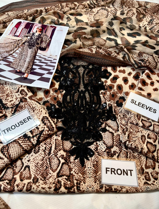 Maria b M Print Wz-201 Latest Digital Luxury Swiss Lawn Dress 2025