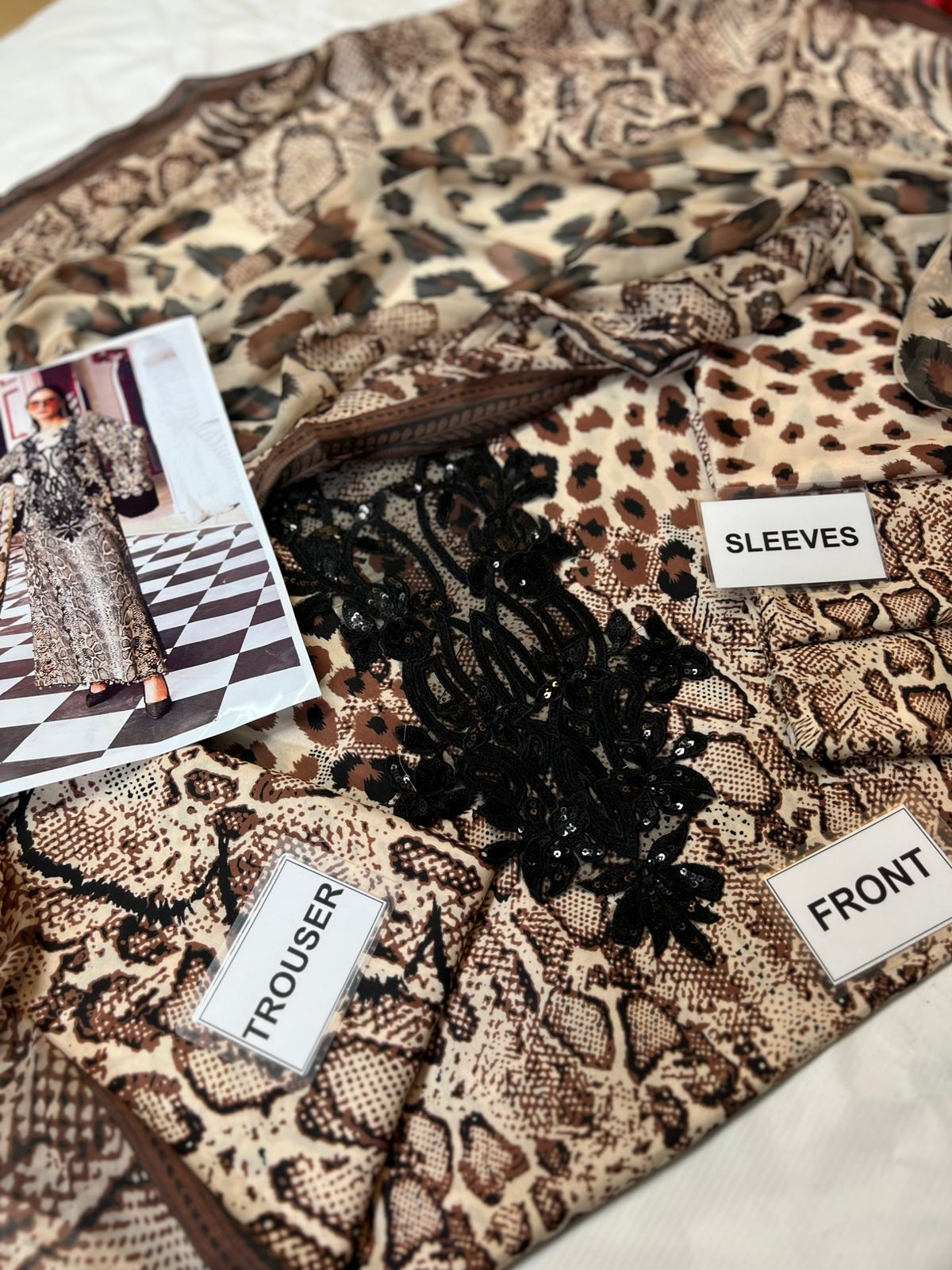 Maria b M Print Wz-201 Latest Digital Luxury Swiss Lawn Dress 2025