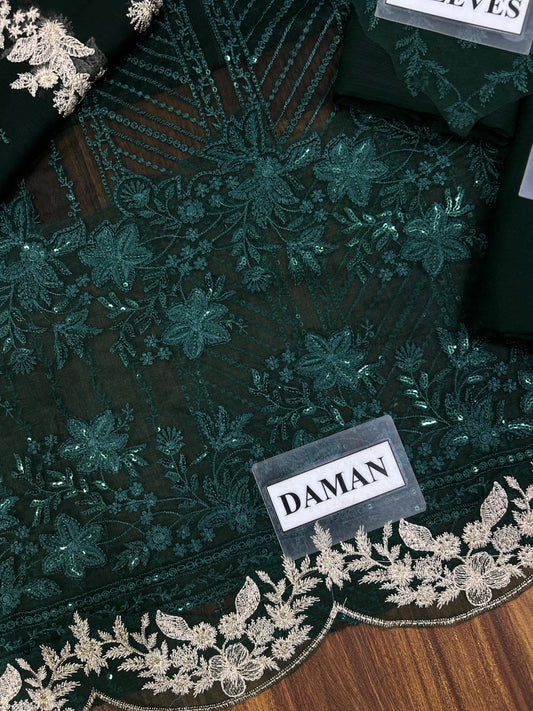 Azure Wz-032 Semi Pure Chiffon Emb Dress Party Wear 25