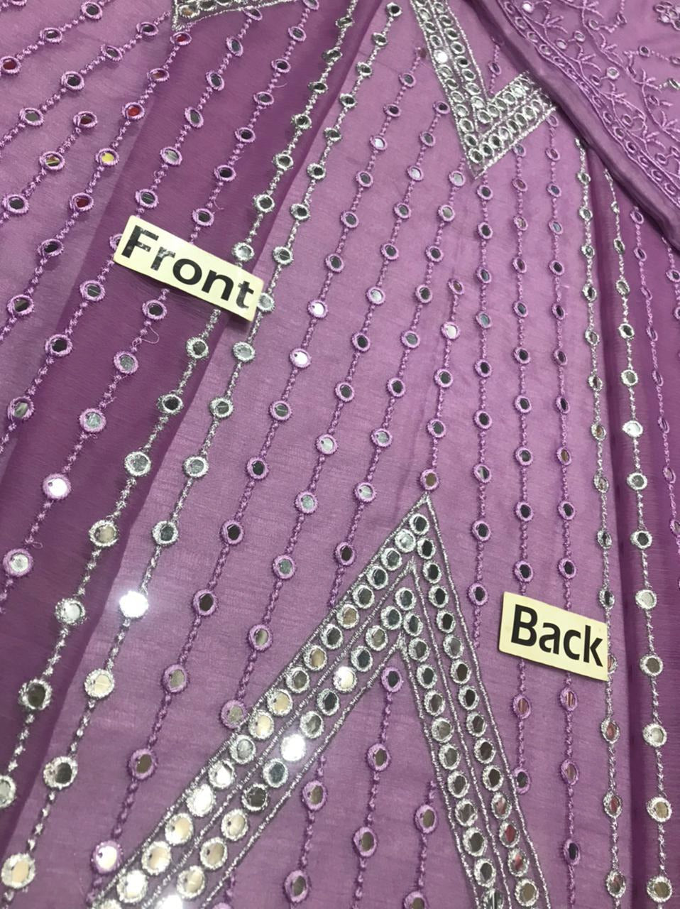 Asim Jofa Purple Maxi Frock Most Beautiful Chiffon 9mm Sequence Bridal 2025