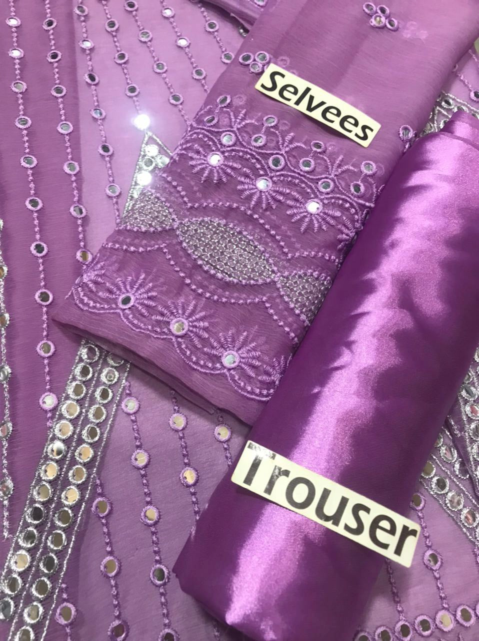 Asim Jofa Purple Maxi Frock Most Beautiful Chiffon 9mm Sequence Bridal 2025