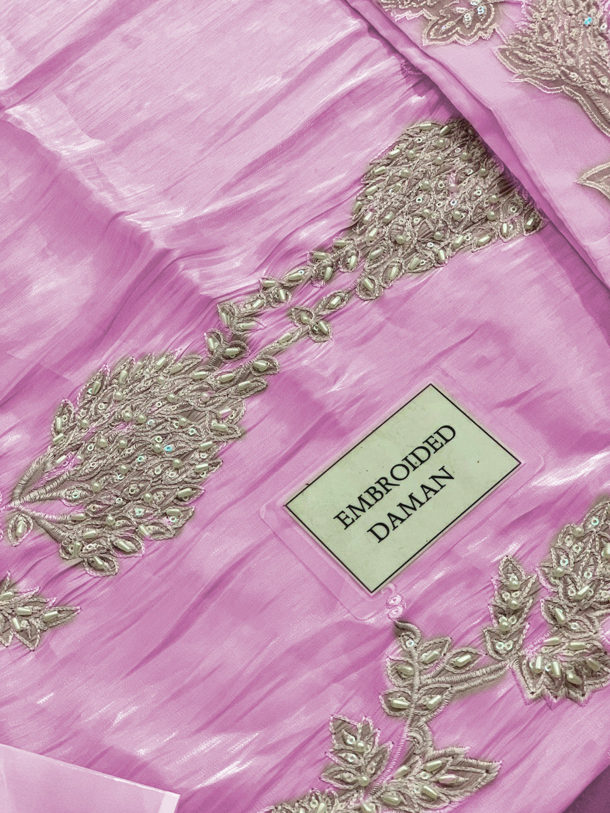 Zahvia Premium Pure Sheesha Silk Dress With Organza Duppata 25