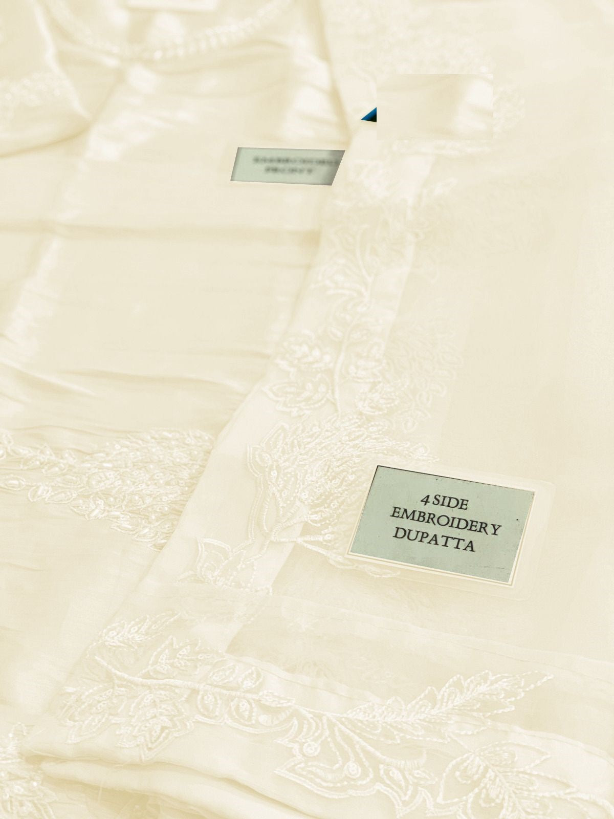 Zahvia Premium Pure Sheesha Silk Dress With Organza Duppata 25