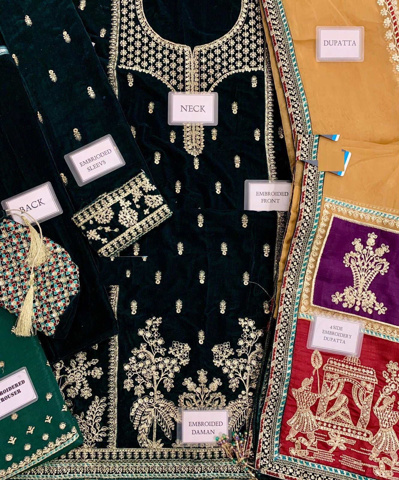 Jazmine Chandni Velvet With Organza Duppata Most Hot Demanded Dress 2025