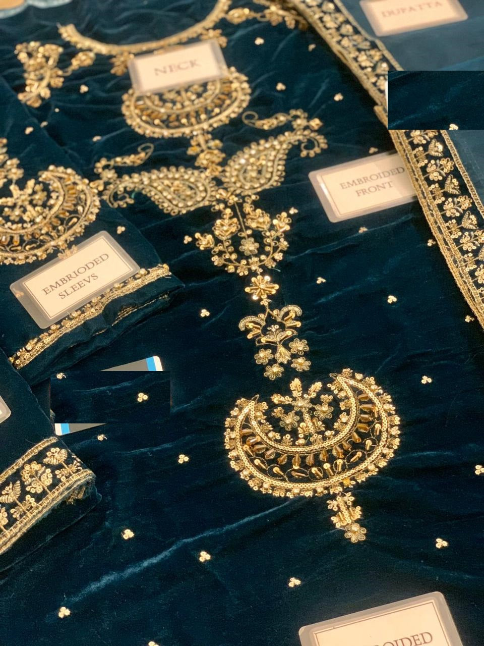 Agha Noor Velvet 9000 Micro Navy Hot Design 2025