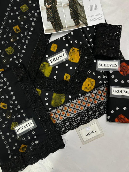 Aneela’s Chundri Wz-040  Premium Pure Lawn Emb With Chiffon Emb Duppata 25