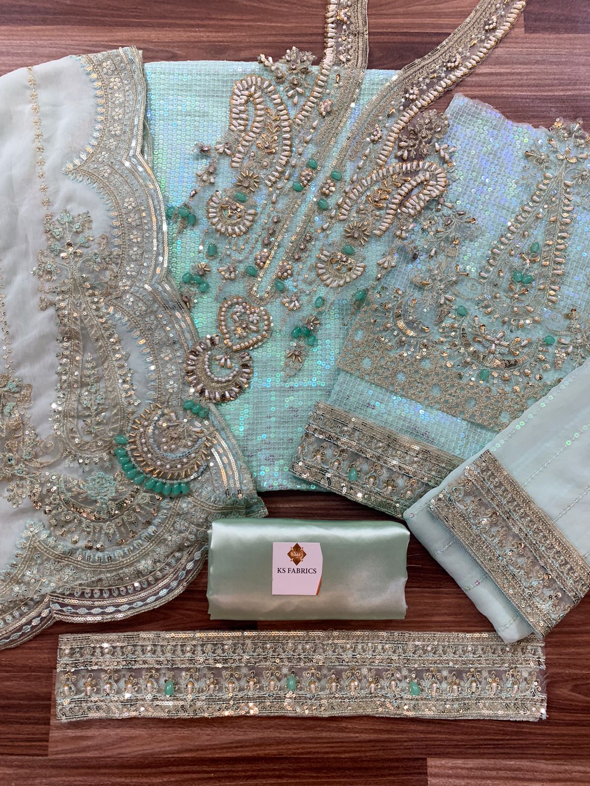 Maria b El-007 Most Beautifull Dress Full Adda Work Semi Pure Chiffon 2025