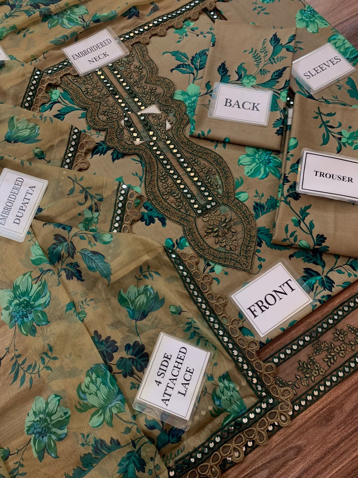 Aneela’s New Classy Color Hit Code Wz-039 Premium Pure Lawn Emb With Chiffon Emb Duppata 25