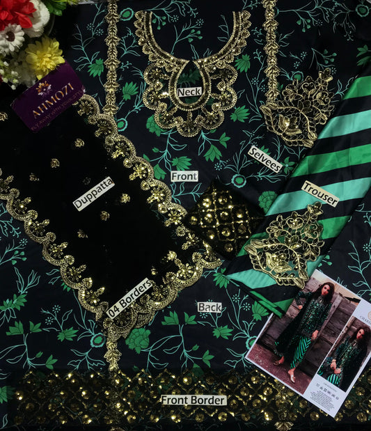 Charizma Premium Shamoz SIlk 3 Pcs Dress 2025