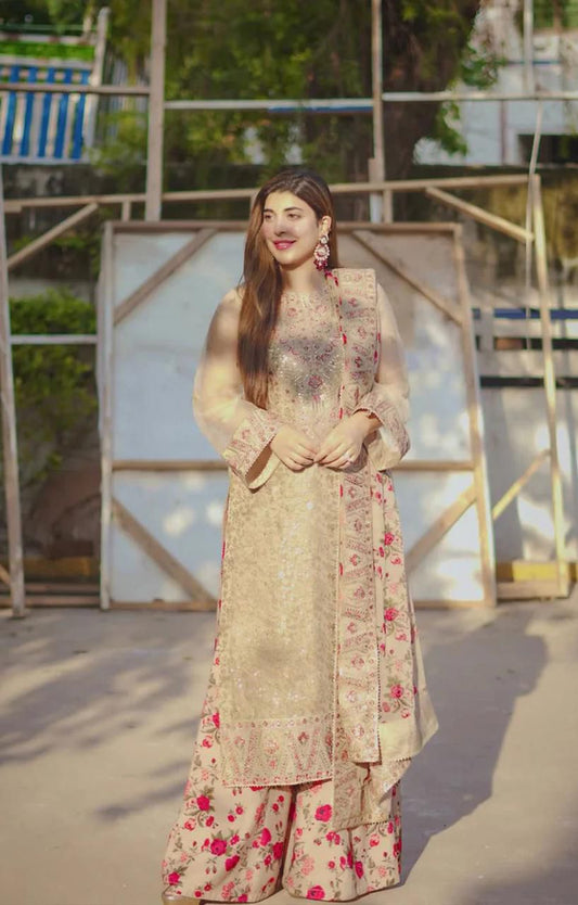 Aneela New Hit Wz-41 Premium Organza Emb With SIlk Duppata 25