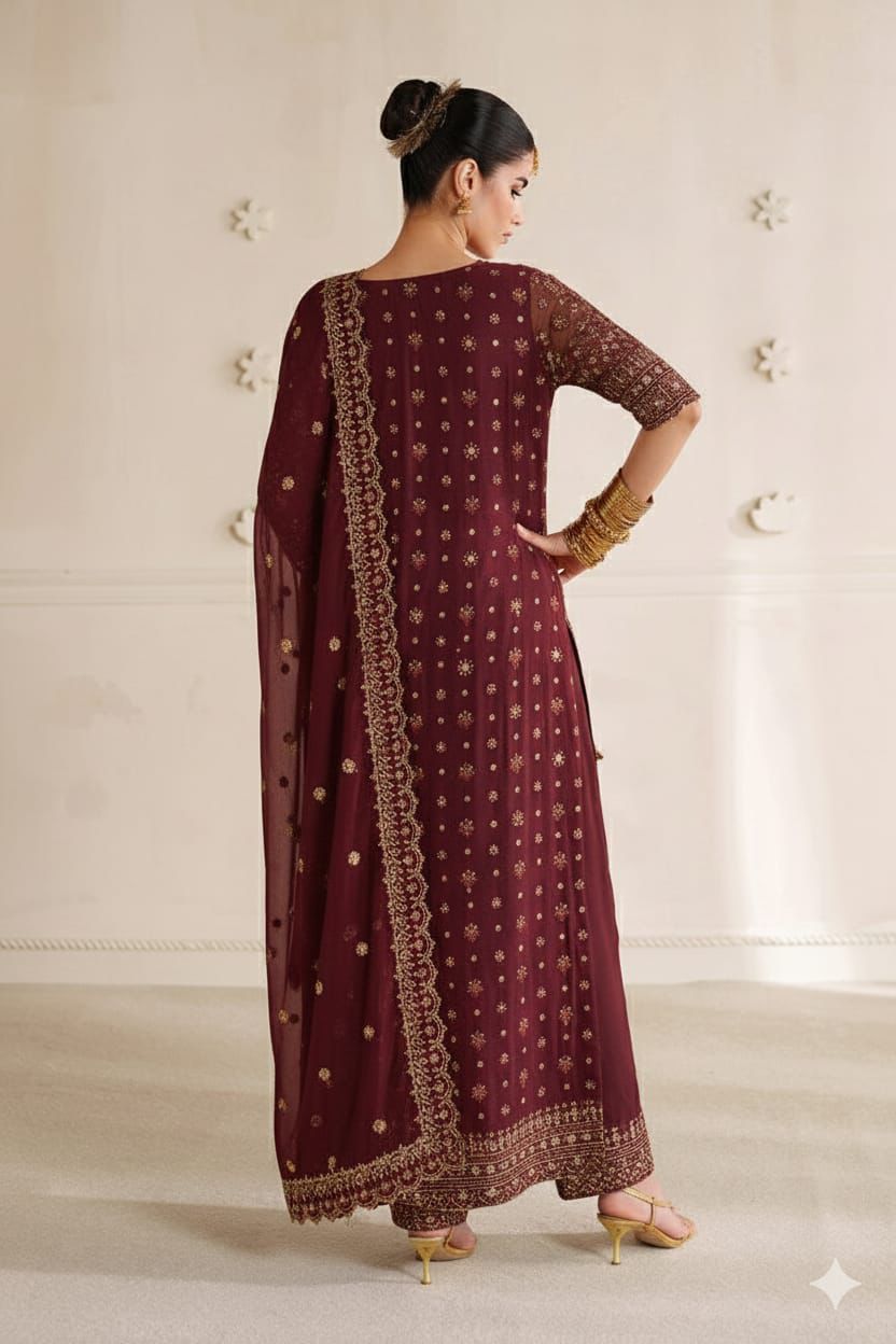 Baroque Wz-2502 Semi Pure Chiffon Dress 2025