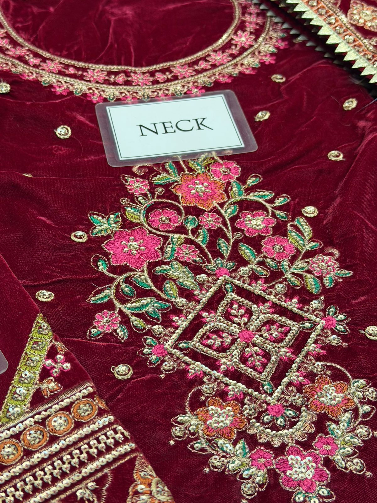 Aneela's Acv-Vt-12-A Red Most Demanding Velvet Design 2025