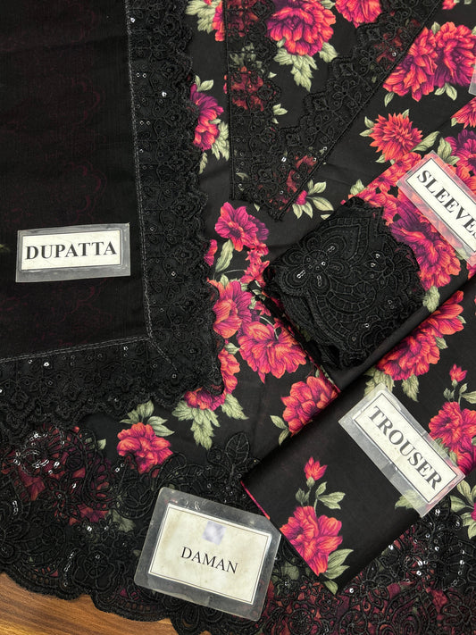 Baroque Wz-73 Luxury Lawn Dress With Crinkle Chiffon Duppata 25