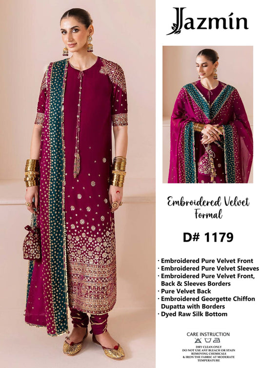 jAZMIN maroon velvet red 