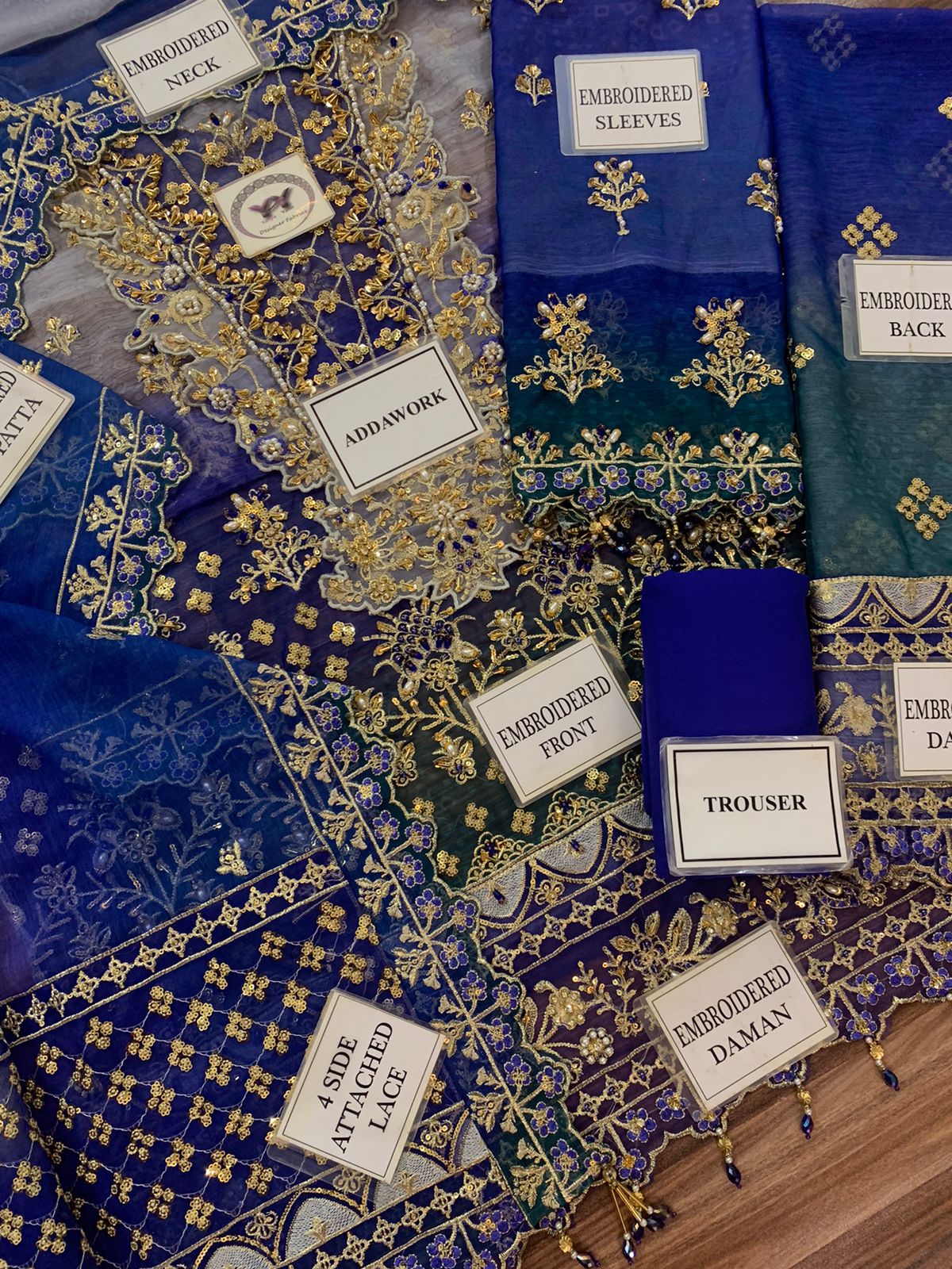 Emaan Adeel Most Beautiful Digital Printed Chiffon Crystal & Adda Work 2025