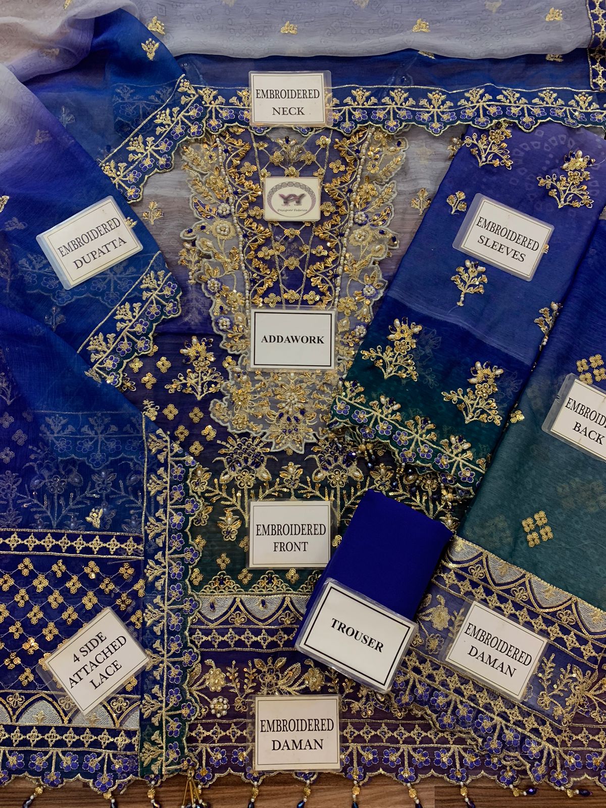 Emaan Adeel Most Beautiful Digital Printed Chiffon Crystal & Adda Work 2025