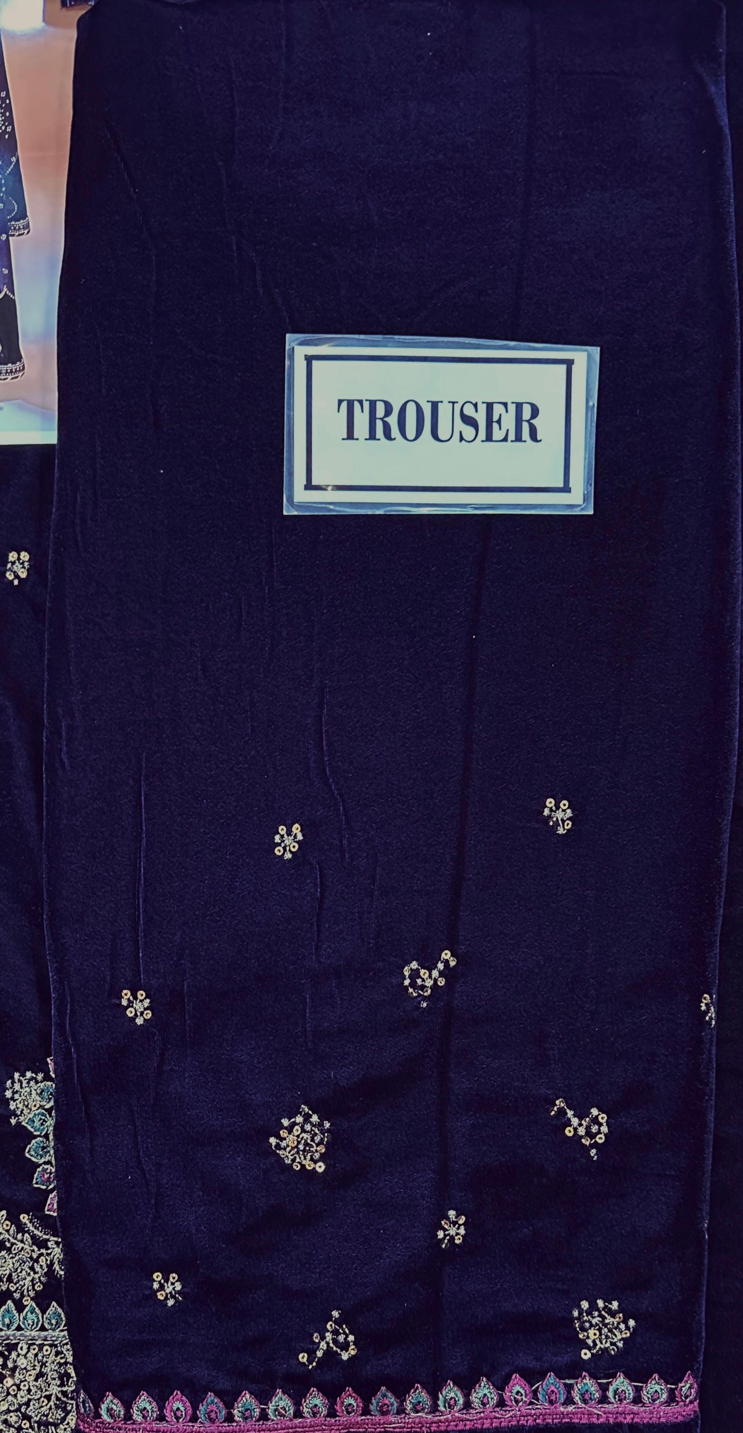 Jazmin Chandni Wz-06 Navy Beautiful Velvet Dress With Velvet Trouser 2025